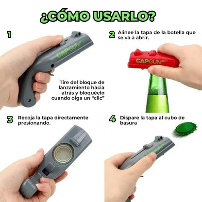 Abridor de botellas creativo
